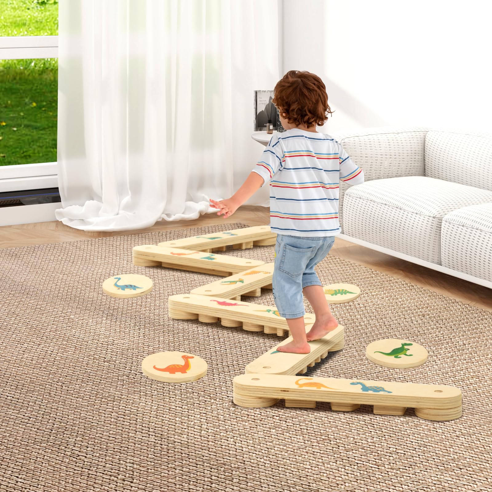 Cocosity Poutre D'Équilibre En Bois Pour Enfants Parcours De Motricité