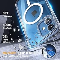 Vista 4 de Miracase - Funda magnética para iPhone 12/12 Pro de 6.1 pulgadas (compatible con MagSafe), transparente, para todo el cuerpo, protector de pantalla