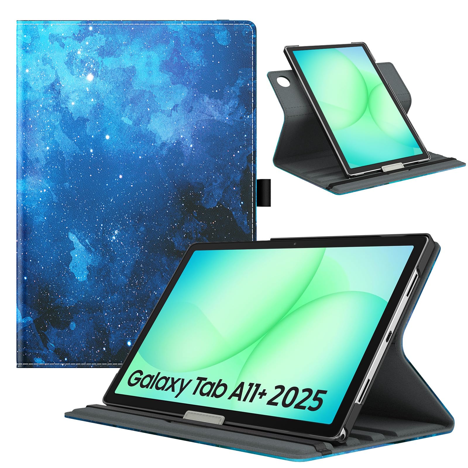 TiMOVO Drehbare Hülle für Samsung Galaxy Tab A11+/A11 Plus 11 Zoll 2025 (SM-X230/‎X236/‎‎X238), 90° Rotations-Stand, Tablet Hülle mit Auto Aufwachen/Schlafen