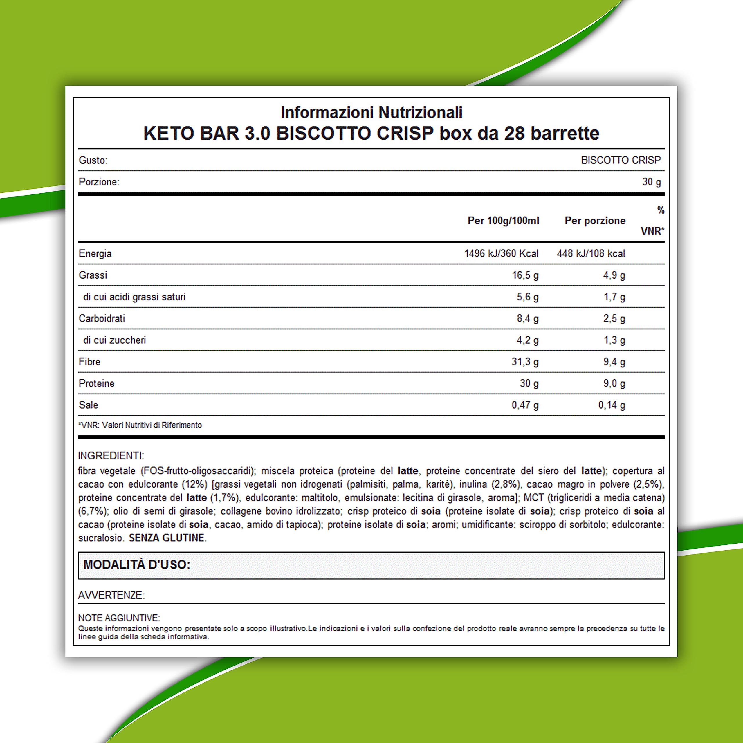 WHY NATURE KETOBAR 3.0 - Barrette Proteiche Ricoperte di Cioccolato - Snack Proteici per Dieta Chetogenica - Gusto Biscotto - Box da 28 Pezzi - 30 gr