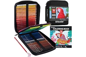 Artownlar Premium 72 Colored Pencils with Coloring Books Set
