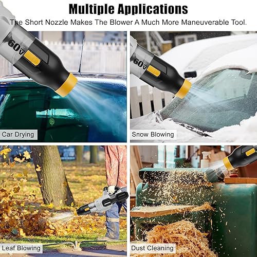 Vista 5 de Boquilla de ventilación Uniqwamo compatible para soplador de hojas Dewalt 60V MAX (Compatible para DCBL772X1 DCBL772B DCMBA572N), boquilla de secado