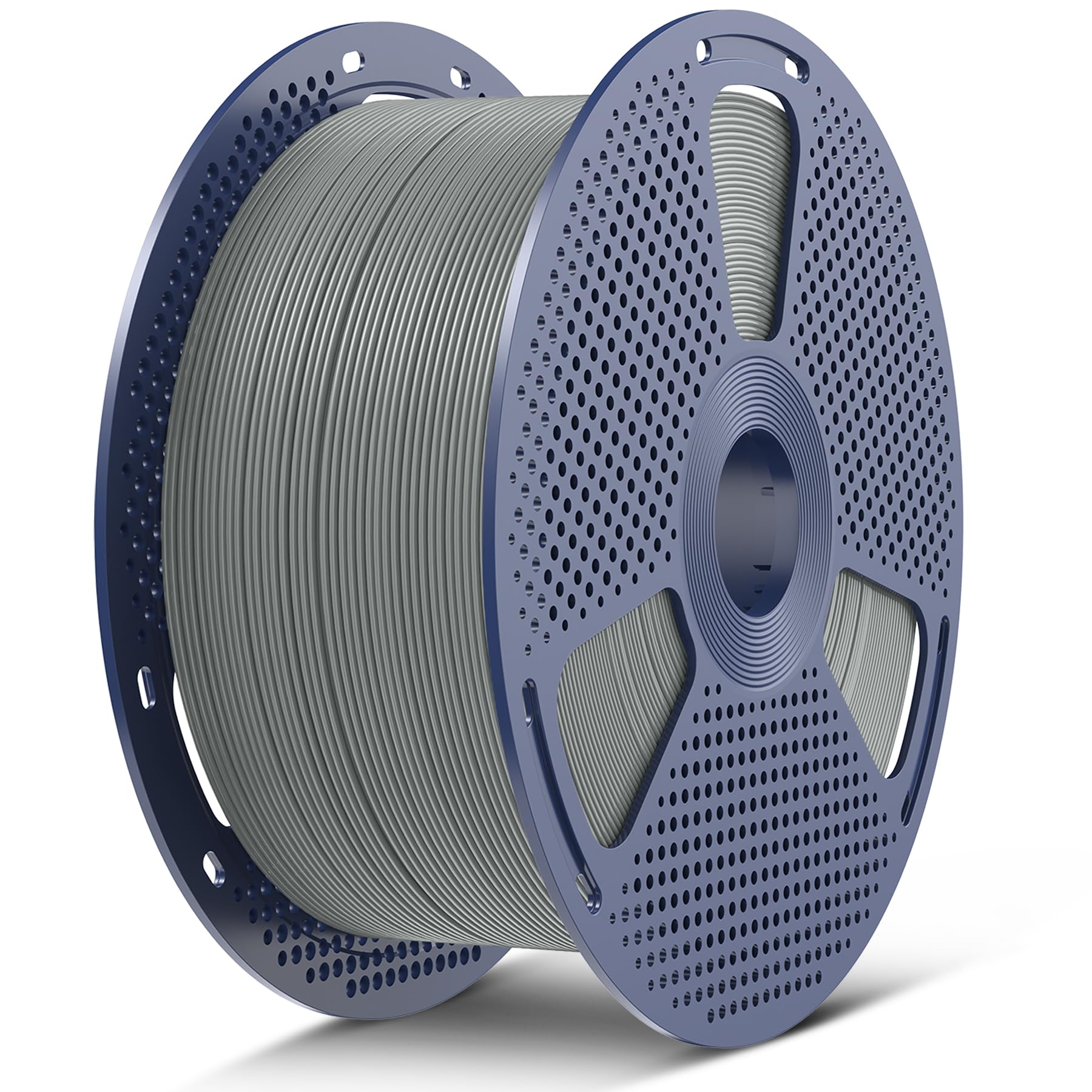 5KG PLA Plus 3D Printer Filament 1.75mm, Large Spool Filament PLA+ for Big Projects, No Frequent Filament Changes, Dimensional Accuracy +/- 0.02mm, (5KG Spool, Grey)