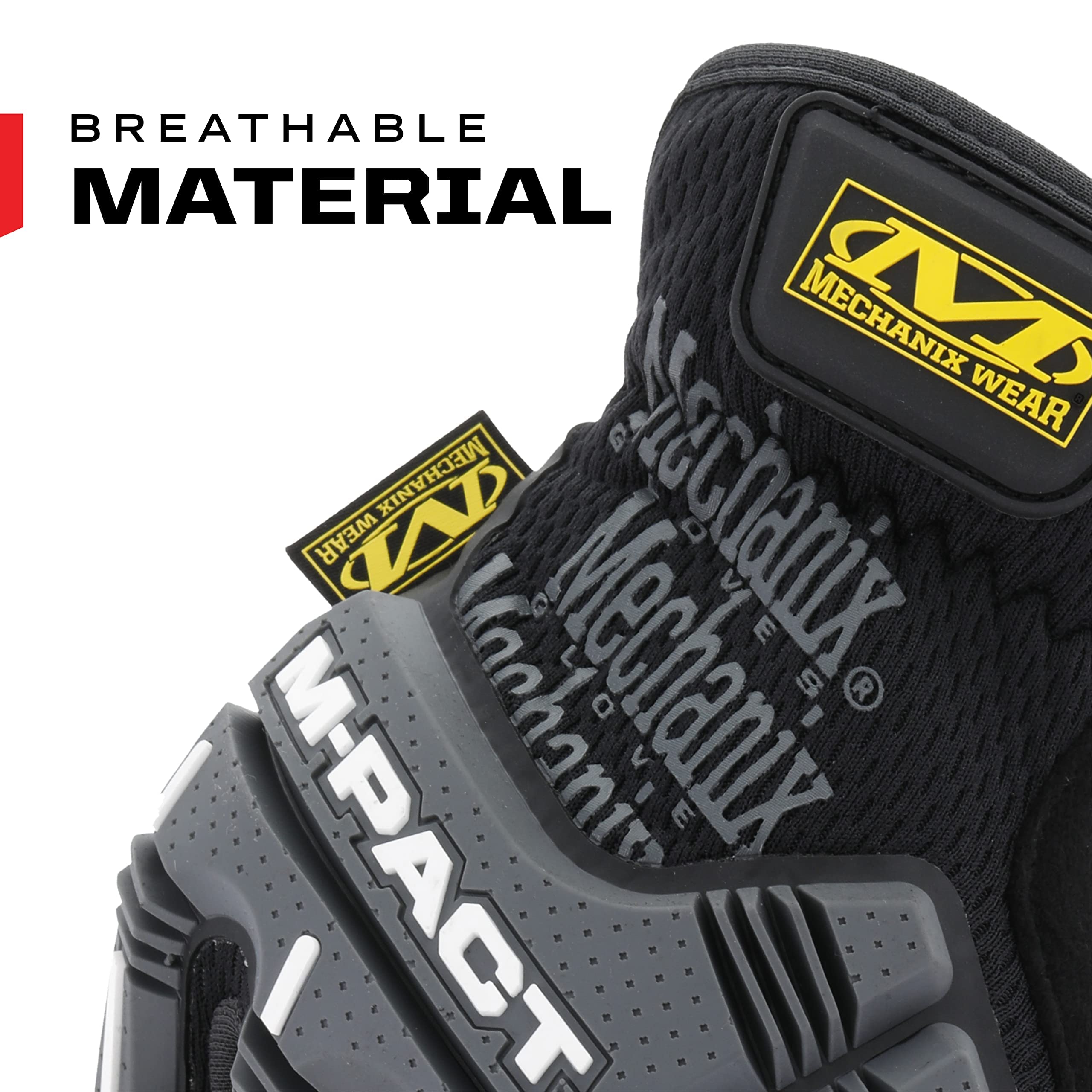Mechanix Wear - M-Pact Open Cuff Work Gants (Large, Noir/Gris)
