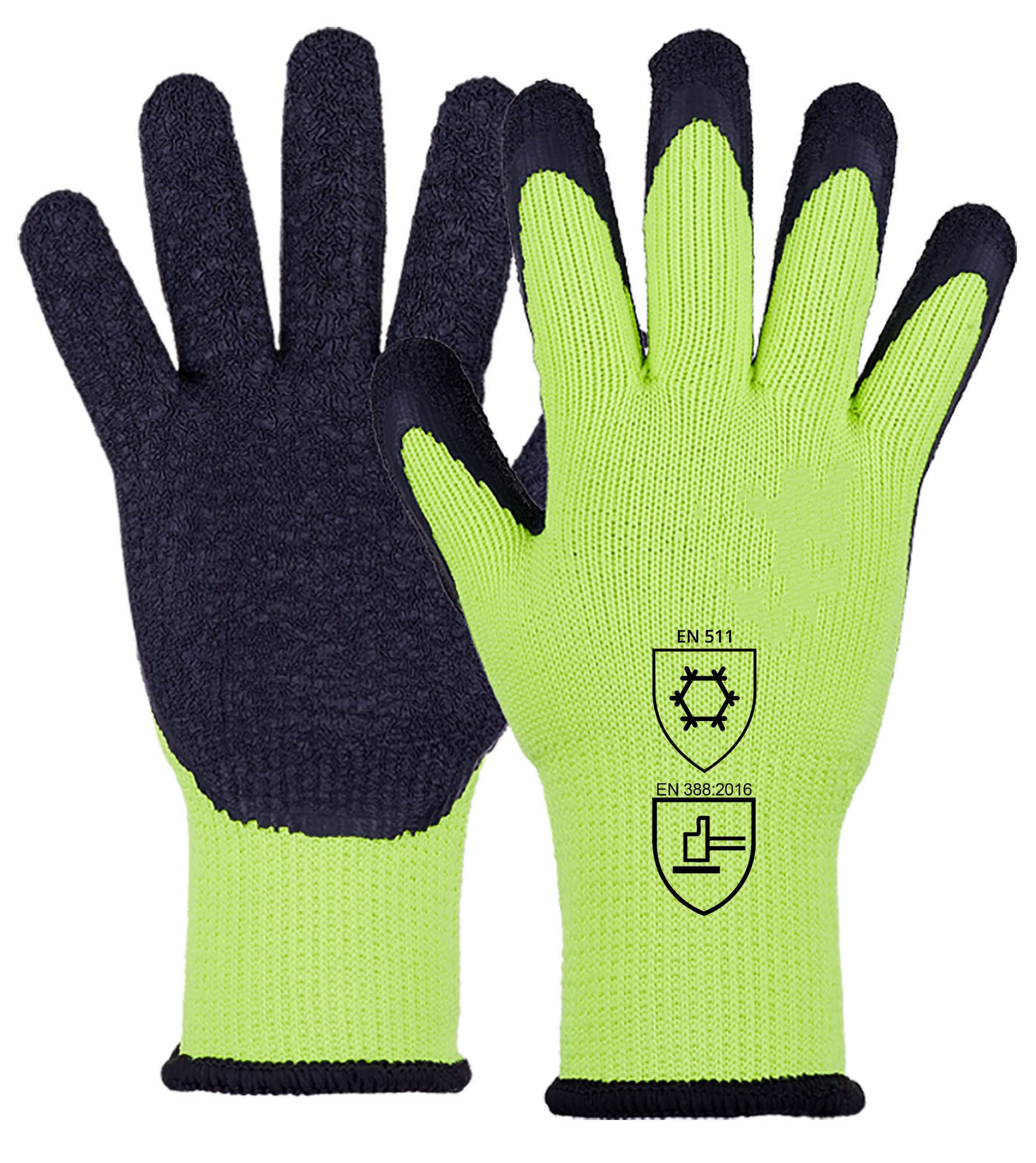 Novatool 12 pares de guantes de trabajo de invierno para hombre, talla 8, poliéster, EN388:2016 4142X, EN511 X2X, guantes de montaje, guantes de protección, guantes de jardinería, invierno térmicos