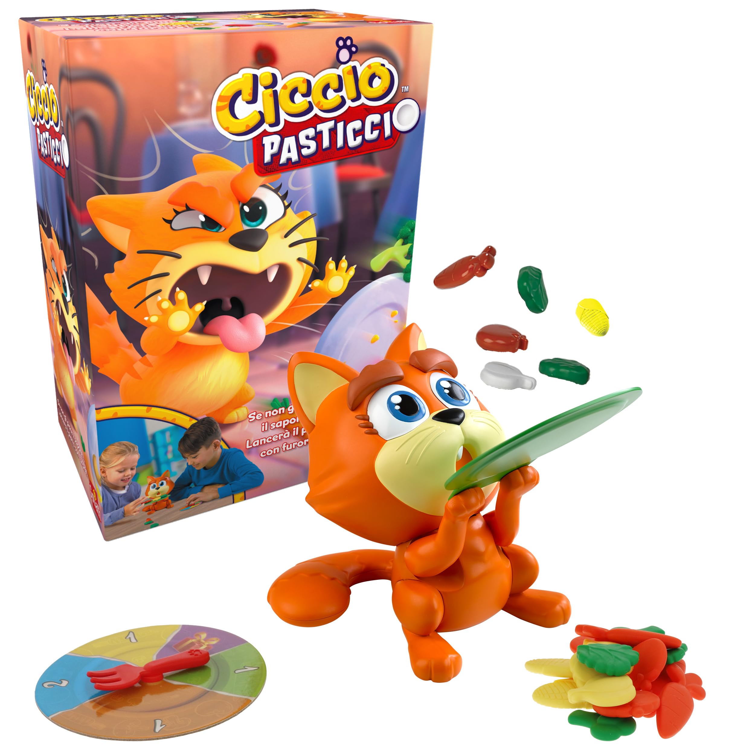 Goliath - CICCIO PASTICCIO - Gioco da Tavolo per Bambini dai 4 Anni - Gioco d'Azione con Gatto - Stimola Riflessi e Attenzione - per 2-4 Giocatori -Partite da 20 Minuti - Versione in Italiano
