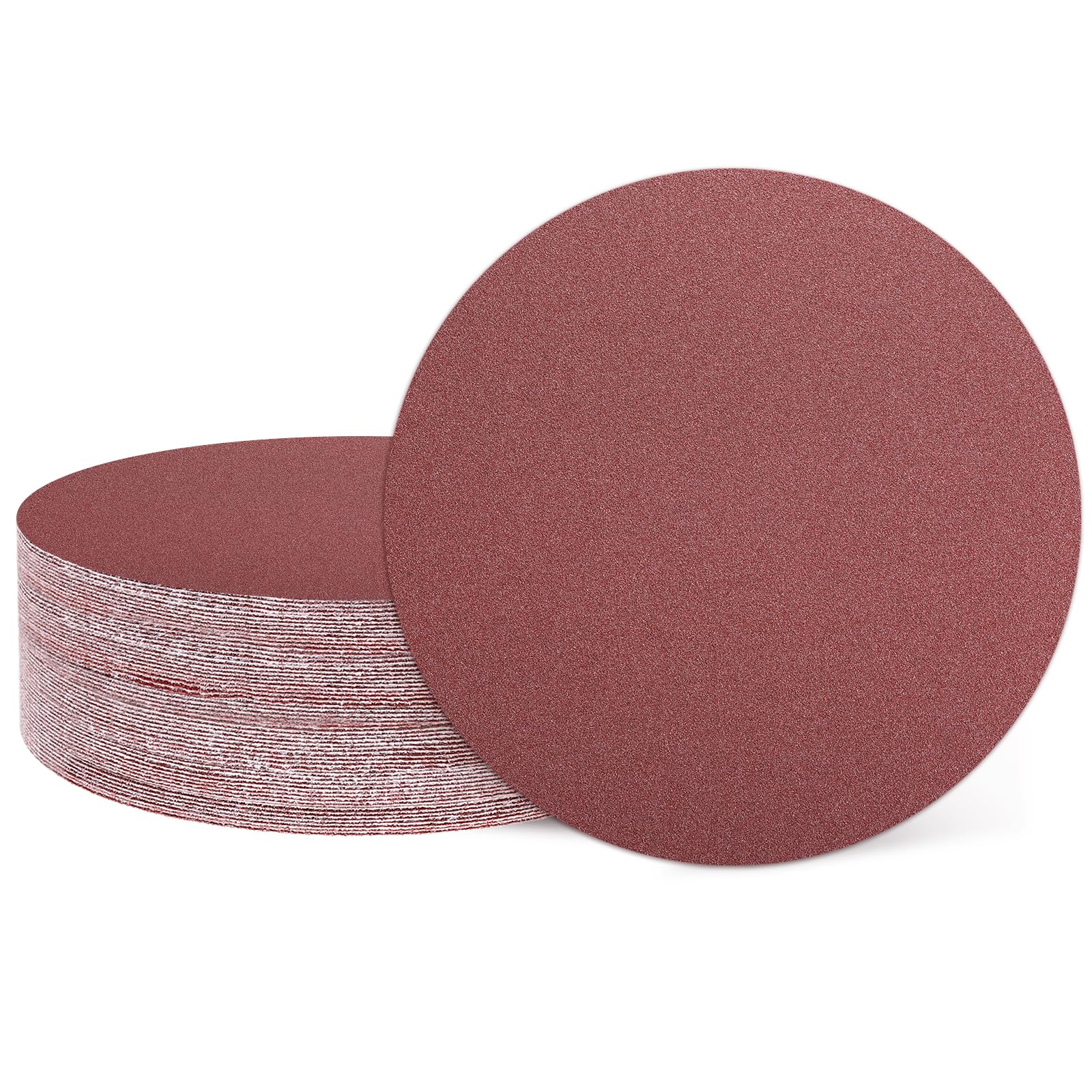 sourcing map 25 Pcs 75mm 3 Inch Sanding Discs, 150 Grit Hook and Loop Sandpaper, No-Hole Aluminum Oxide Orbital Sander Sandpaper for Woodworking Automotive Metal Polishing, Red