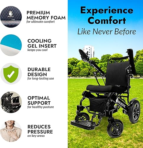 Miniatura 4 de Majestic - Sillas de ruedas eléctricas para adultos, silla de ruedas eléctrica plegable ligera, silla de ruedas motorizada para personas mayores,