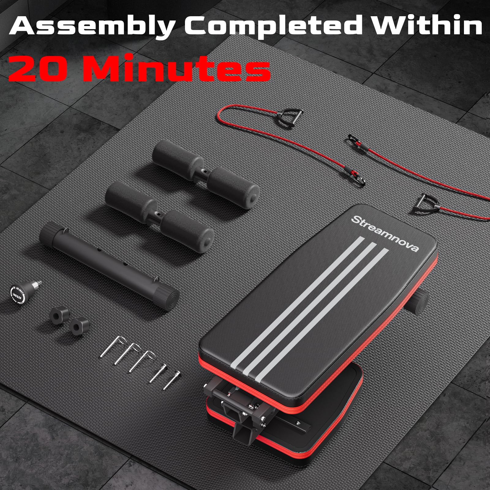 Weight Bench, 1000LBS Capacity 36-Position Adjustable Folding Weight Bench For Home Gyms, 90° To -30° 29.8-Inch Extended Backrest, Suitable For Bench Press Strength Training