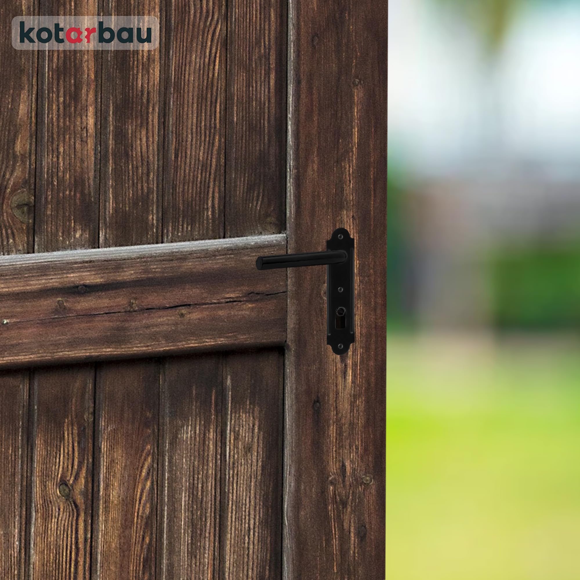 KOTARBAU® Kastenschloss 65mm Rechts Schwarz Pulverbeschichtet Stahl Rostfrei