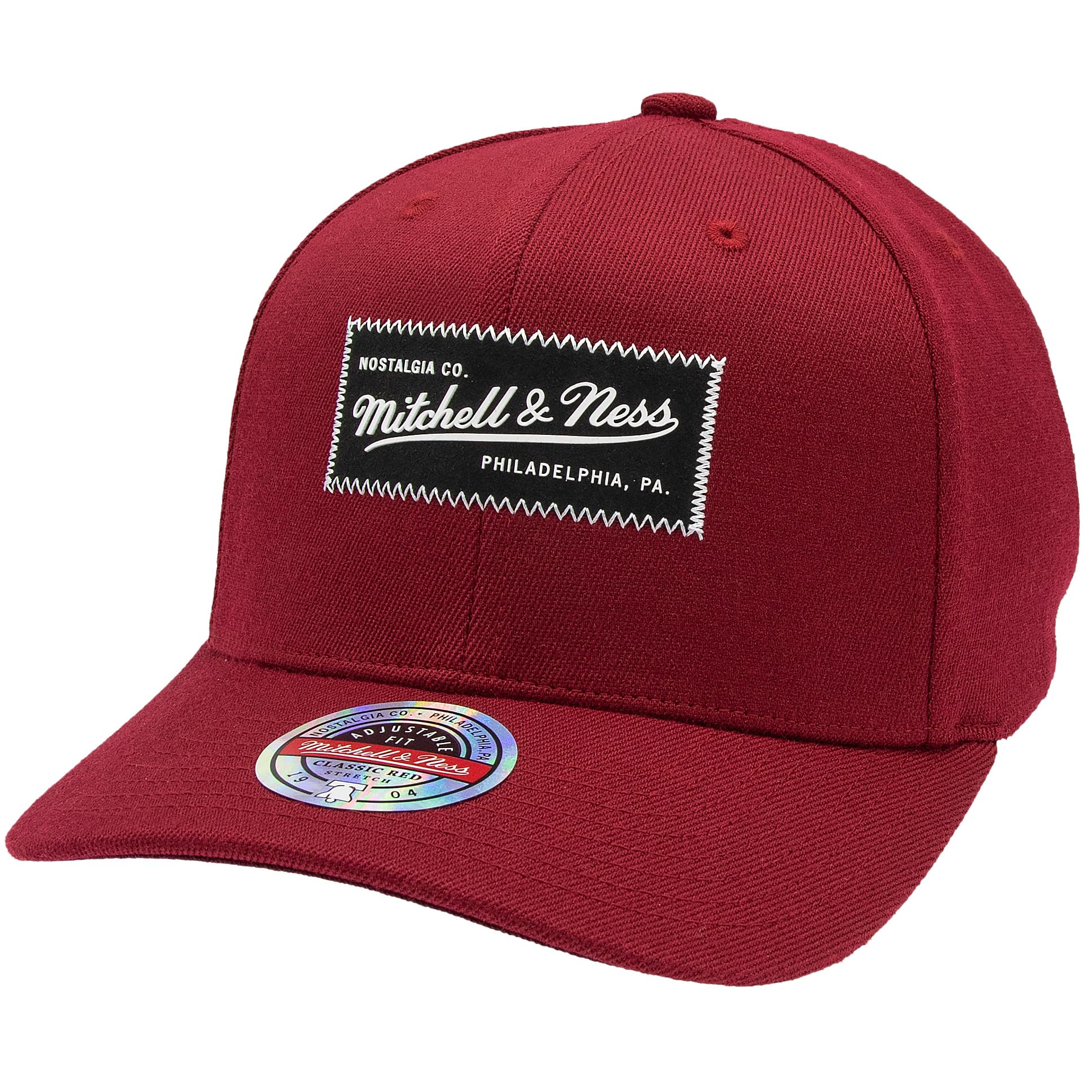 Mitchell & Ness Classic Red Raised Rubber Logo Snapback Cappellino da baseball
