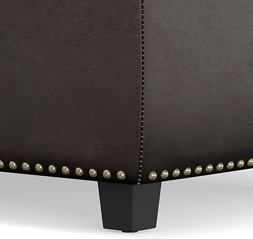 Miniatura 70 de Otomano rectangular de almacenamiento Simpli Home Hamilton, Marrón café Marrón café,Azul aguamarina,Cloud gris,Marrón desteñido,Marrón oscuro