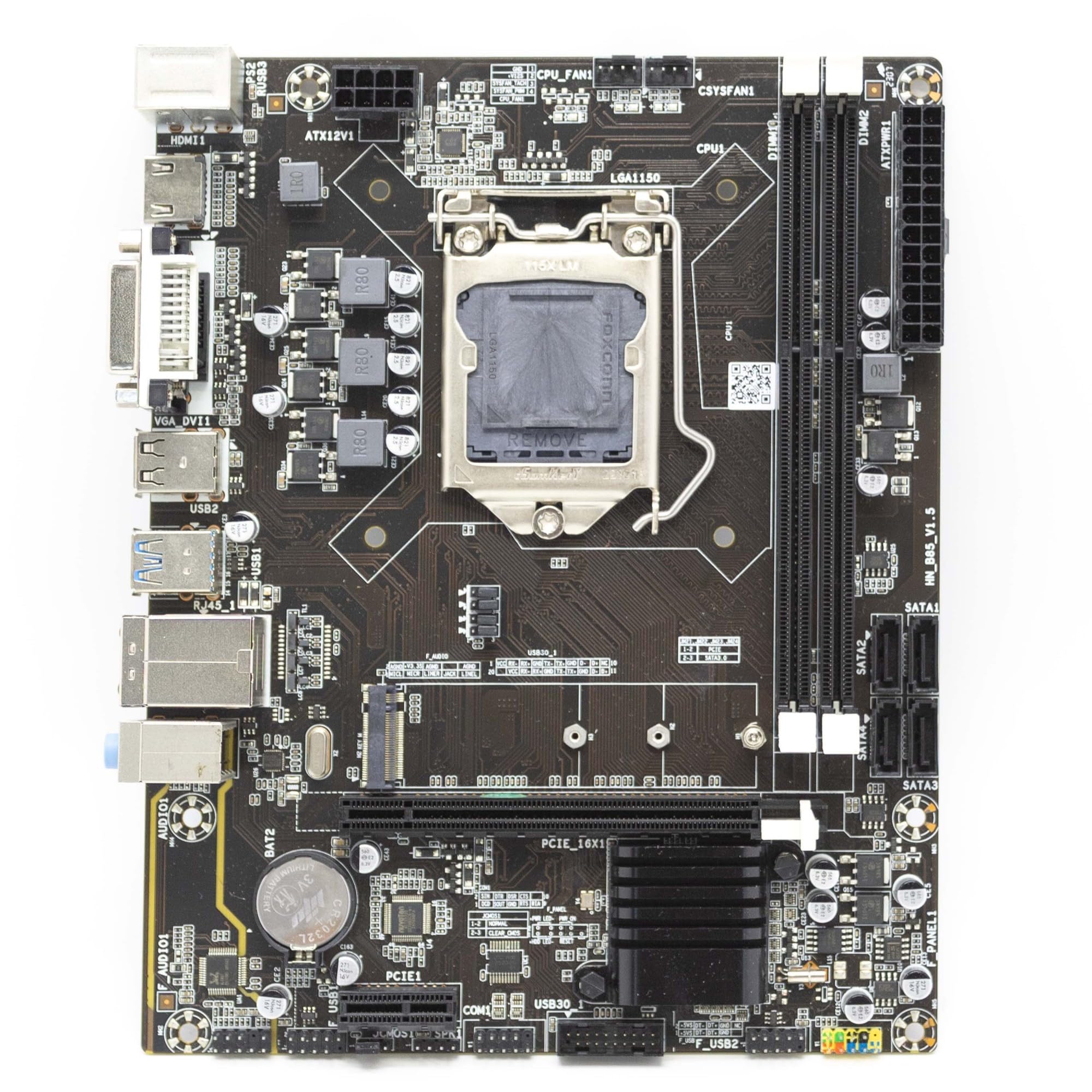 Simpletek - Scheda Madre Micro - ATX LGA 1150 B85 DDR3 M2 SATA PCIe NVMe Compatibili con Processori di 4° Gen | Slot HDMI DVI-I