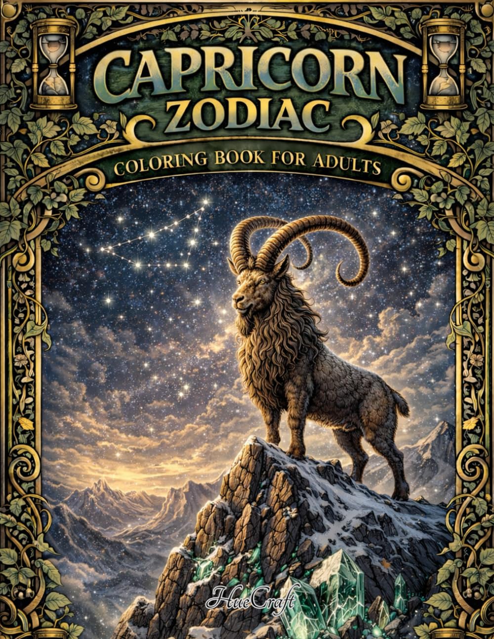 Capricorn Zodiac Coloring Book for Adults: Mystical Sea Goat, Mountain Strength & Celestial Ambition Designs for Relaxation and Stress Relief (Zodiac Signs Adult Coloring Book Series)