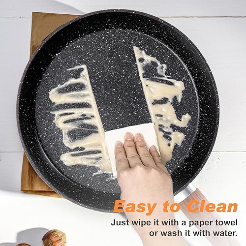 Miniatura 4 de DishDelight Juego de ollas y sartenes antiadherentes, antiadherentes de granito de inducción, utensilios de cocina de inducción, sartenes y