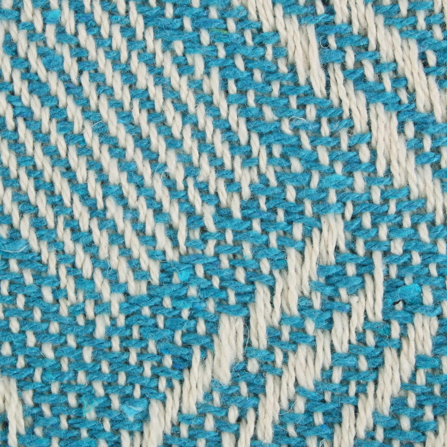 Stone Basketweave Cotton Throw Blanket with Fringe, 50x60