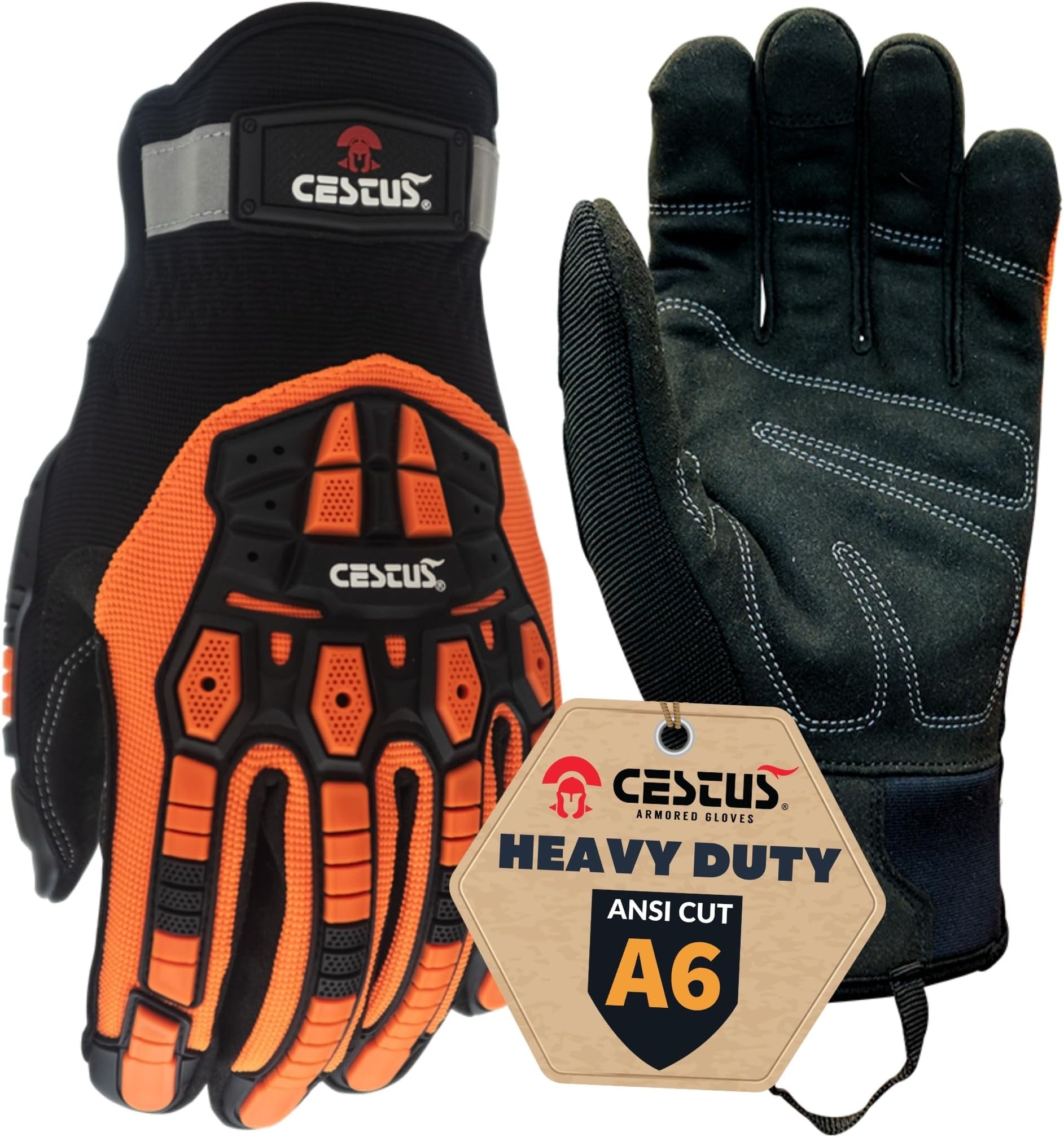 Guanti Da Lavoro Pesanti HANDLANDY Tattici Con Protezione TPR, Pelle Sintetica E PVC