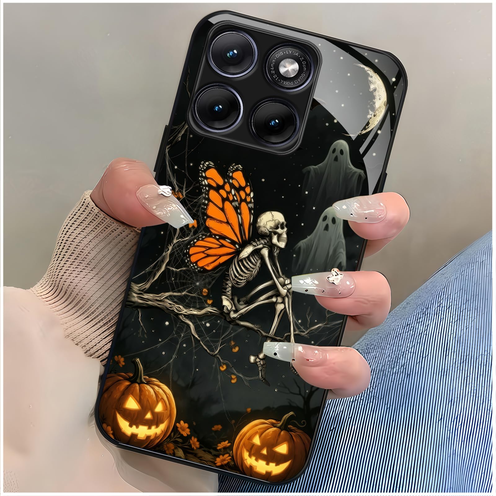 for Motorola Moto Edge 70 Fusion 5G Case 6.7 inch Gothic Butterfly Skull