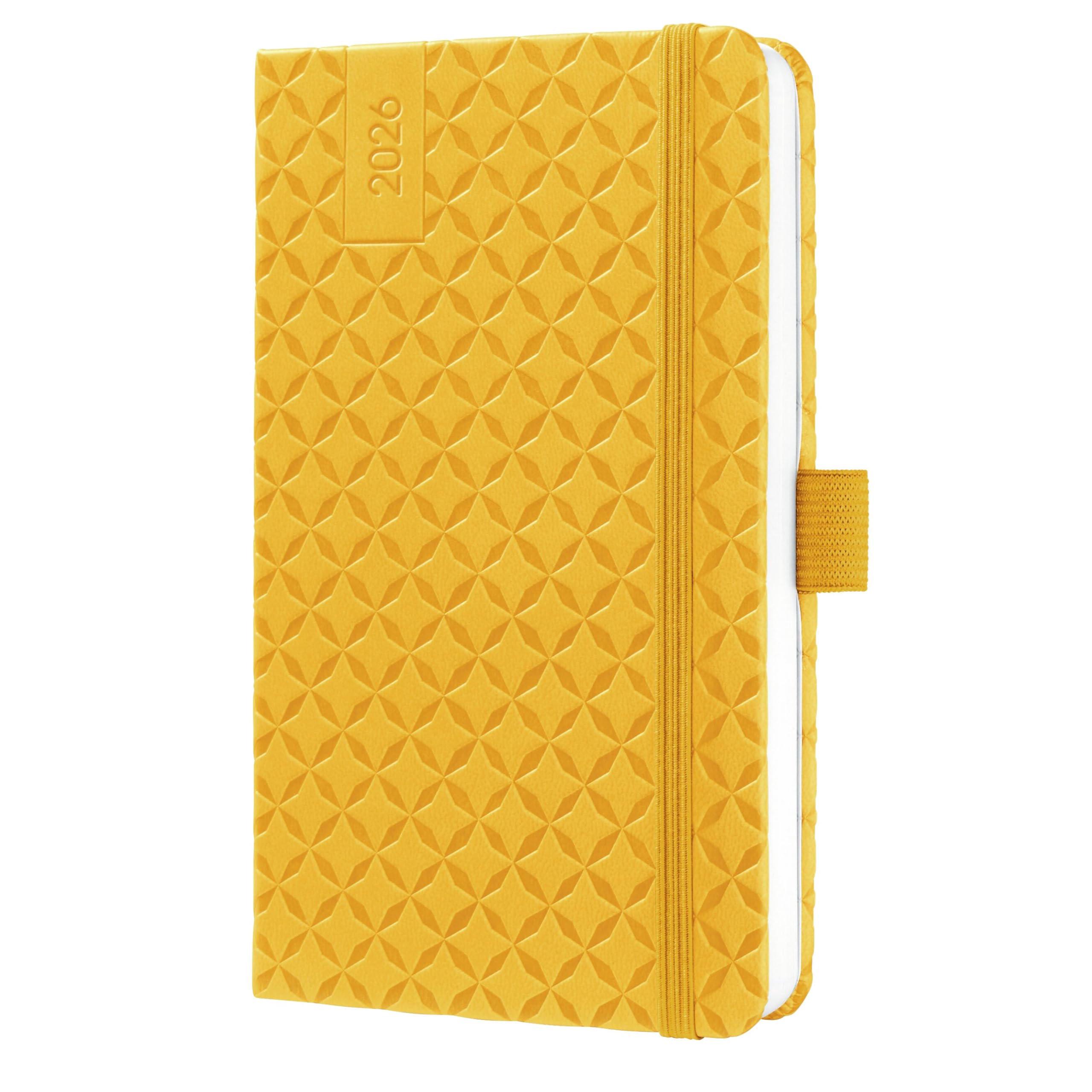 SIGEL J6116 Weekly planner Jolie 2026-1 year - approx. A6 - Mango Yellow - 2 pages = 1 week - hardcover - 80 gsm - yellow - 174 p. - FSC-certified