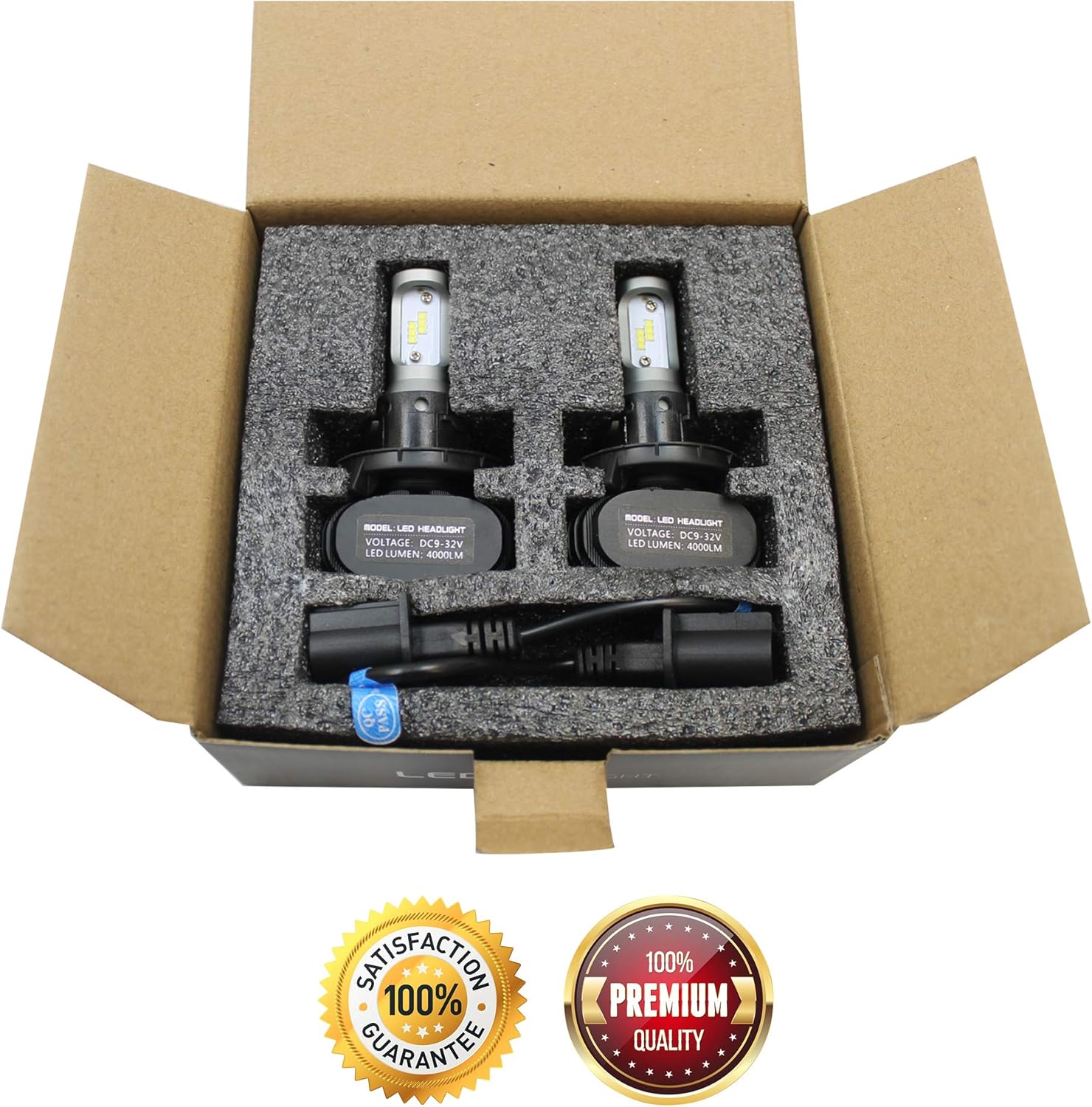 Premium LED Upgrade Kit - H13/9008 LED Headlight Kit - Compatible with Polaris - Ranger - RZR General – 2 Pack Low and High Beam Lamp Set – Fan Less 4000LM LED Replacement Bulb Kit