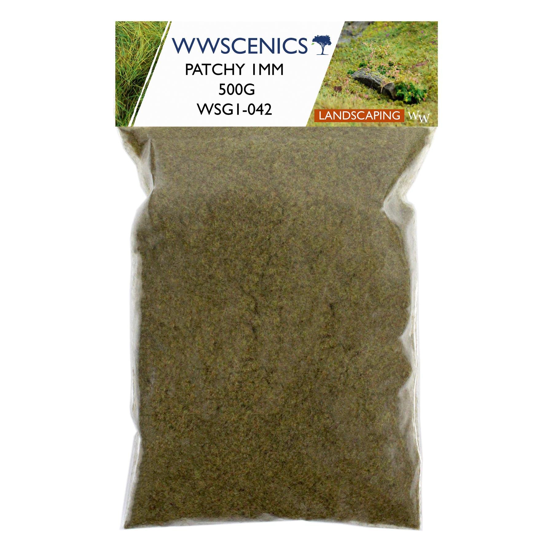 WWS War World Scenics WWScenics | 1mm Uneinheitliche Statische Grasfasern | 500g | WSG1-042 | Streugras für Modellbahn und Modellbau