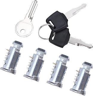 DUTUEKI 4 Pack of Lock Cylinder Replacement for Thule Car Racks System Components, One-Key System Lock Cylinders Compatible with Thule Roof Racks and Accessories