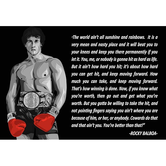 Buy Rocky Poster 11" x 17" Rocky Balboa Poster Rocky Balboa Wall Art Inspirational Wall Art