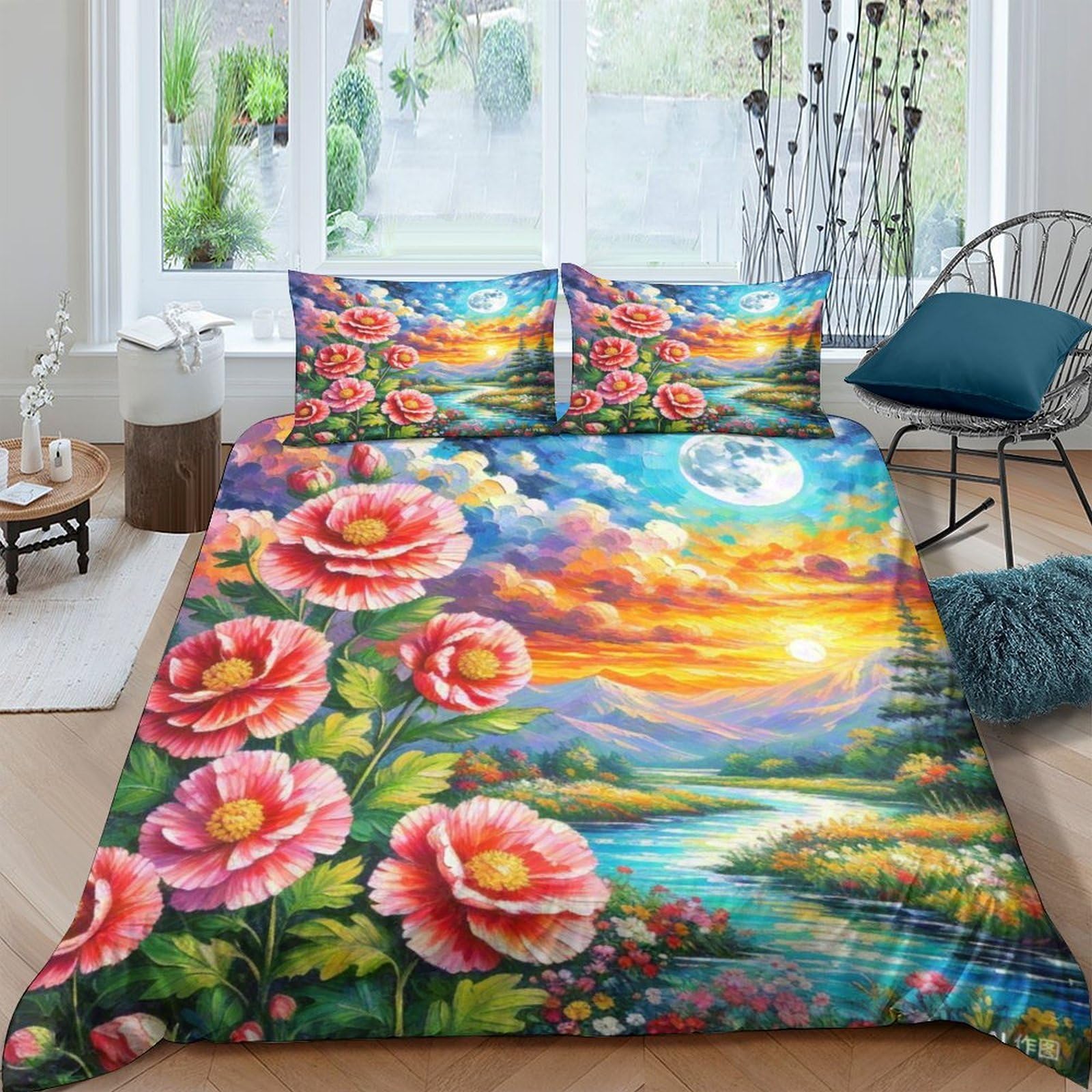 Housse de couette zippée Protea 3D 200x200 finie la couette qui glisse