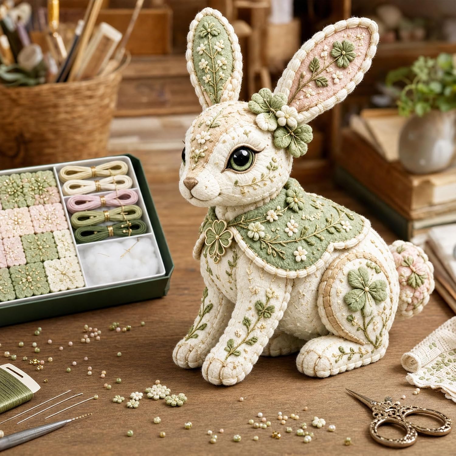 Forest DIY Patchwork Kit, Forest Guardians Sewing Set with Pre-Cut Fabric & Accessories, Woodland Animal Doll Making Craft for Adults Beginners – 12 Styles Available