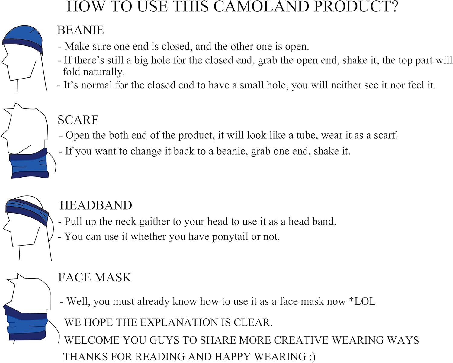 CAMOLAND Winter Beanie hats for Men Women Camo Slouchy Beanies Fleece Lined Camo Grey