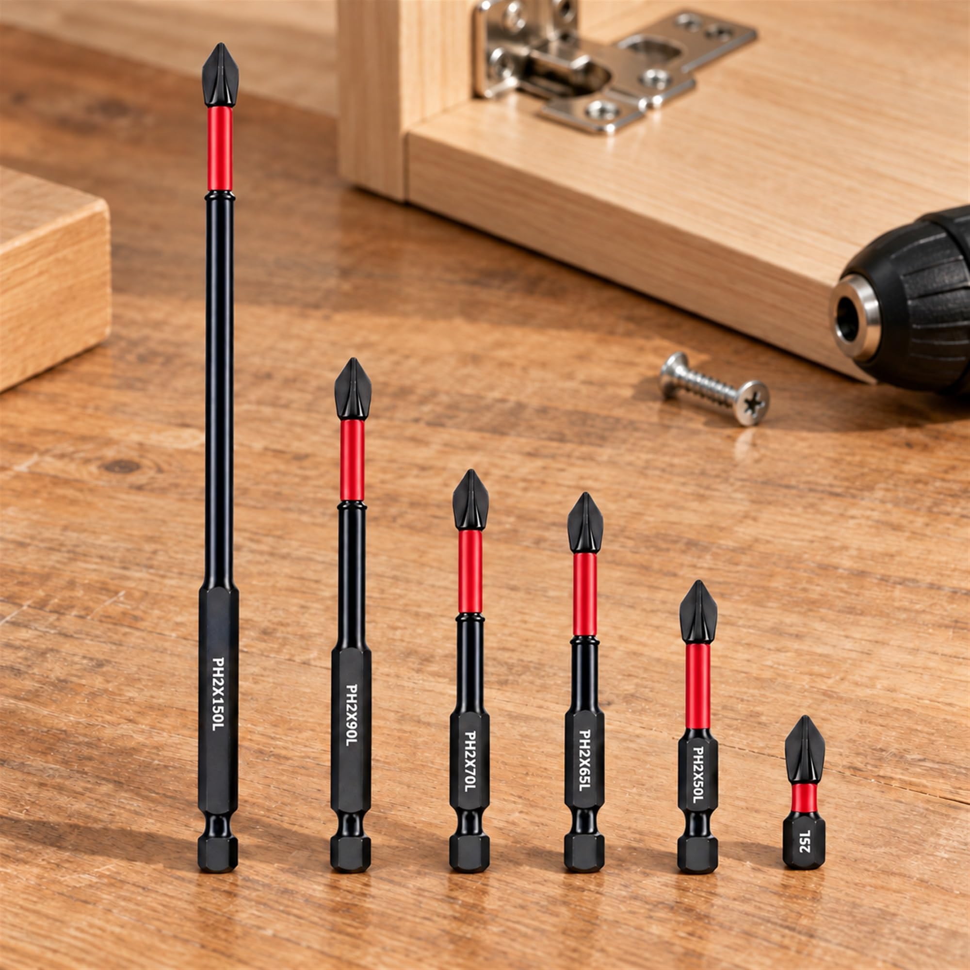 Tungsten Steel Cross Head Screwdriver Bits for Home Repair and DIY Assembly, Fastening Accessories for Workshop Use