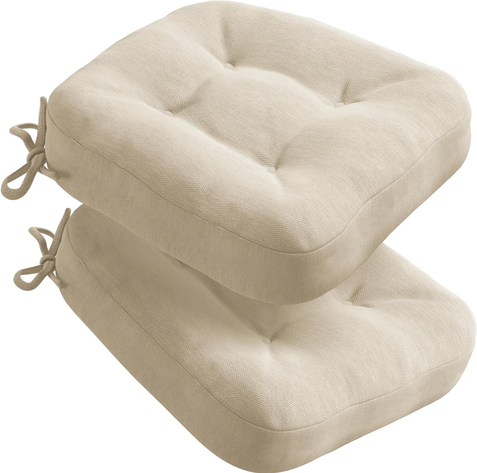 Codi Dining Chair Cushions 2 Pack, Thick Memory Foam Kitchen Seat Pads