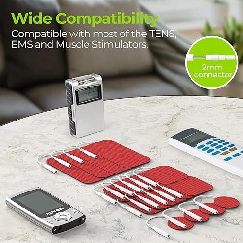 Miniatura 12 de AUVON TENS - Juego de 20 almohadillas de repuesto para unidades TENS, electrodos de varios tamaños para unidad TENS, almohadillas TENS reutilizables