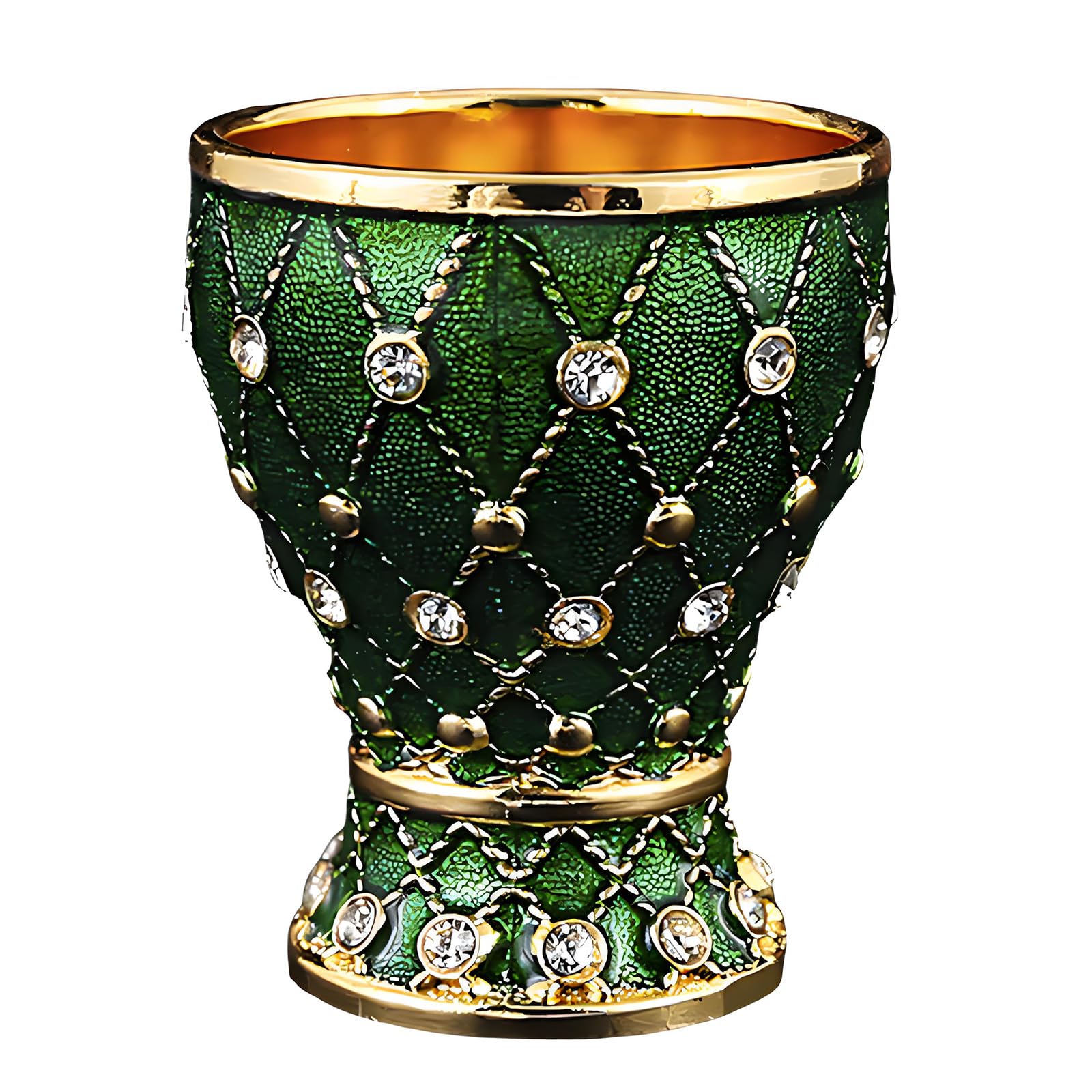 Xjdzineq Geometric Pattern Alloy Wine Goblets Shot Glass Perfect for Formal Event and Casual Gatherings Geometric Shot Glass