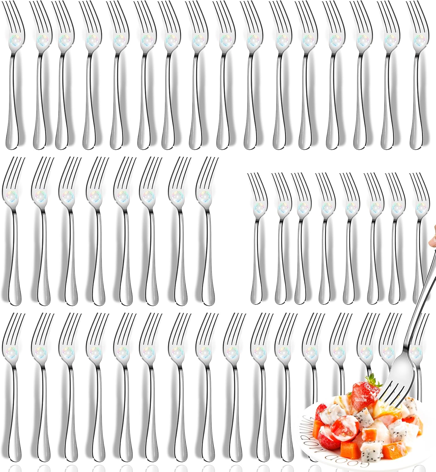 Dinner Forks and Salad Forks Silverware Set Of 40 Pieces