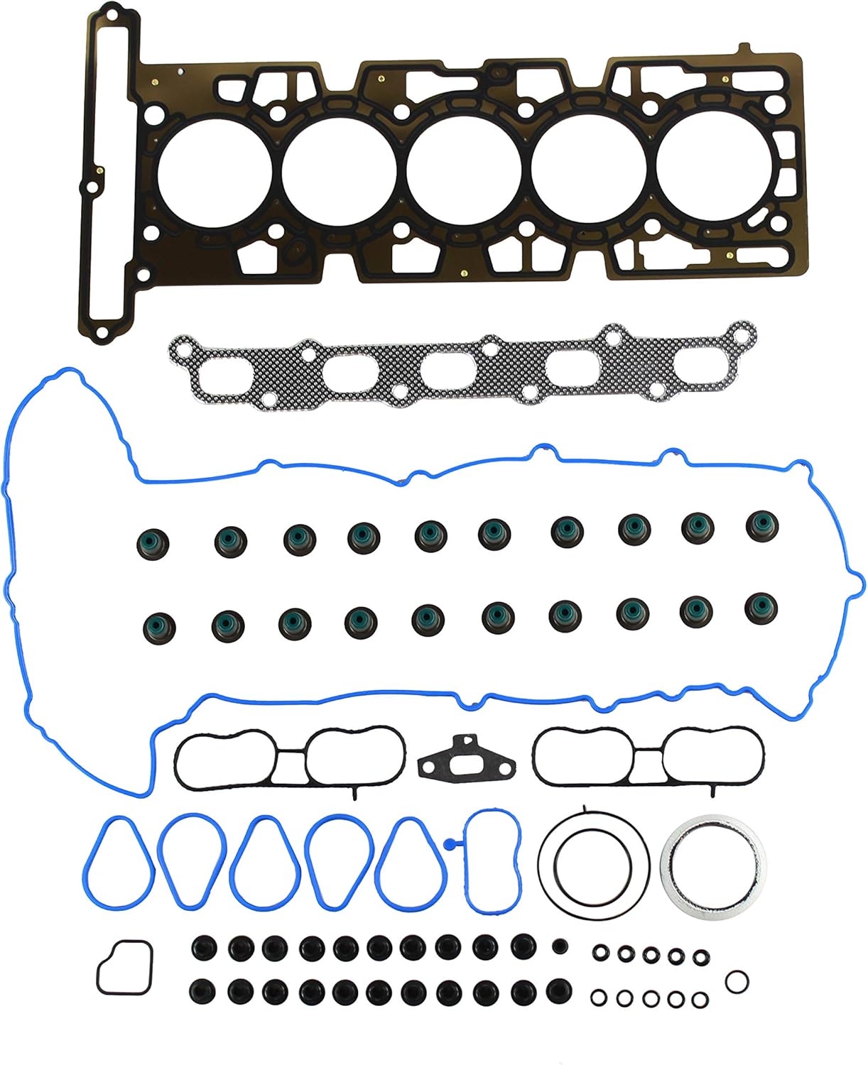 DNJ EK3122M Master Engine Rebuild Kit for 2004-2006 Chevrolet, GMC, Hummer, Isuzu Canyon, Colorado, H3 3.5L L5 20V DOHC 3460cc