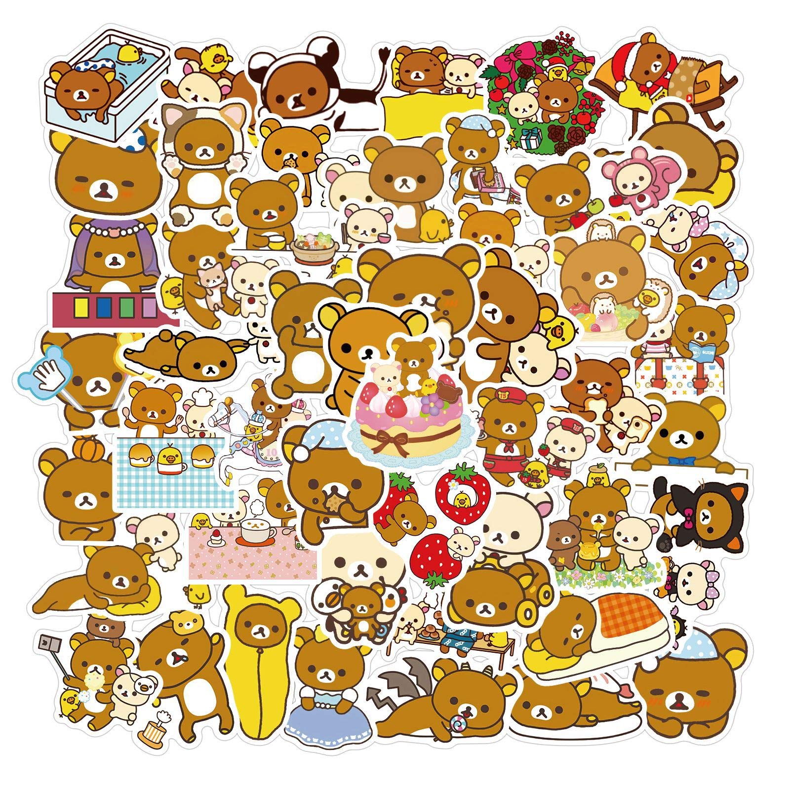 Amazon.co.jp: 100枚入り リラックマ Rilakkuma San-X シール