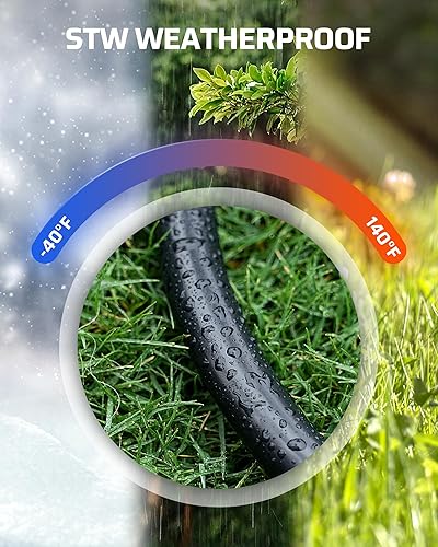 Miniatura 7 de DEWENWILS STW - Divisor de cable de extensión triple de calibre 123 de 2 pies para interiores y exteriores, cable de alimentación resistente de