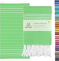 Vista 53 de WETCAT Toalla de playa turca de gran tamaño (38"x71") 100% algodón turco, fabricada en Turquía - sin arena, extragrande, ultrasuave, de secado