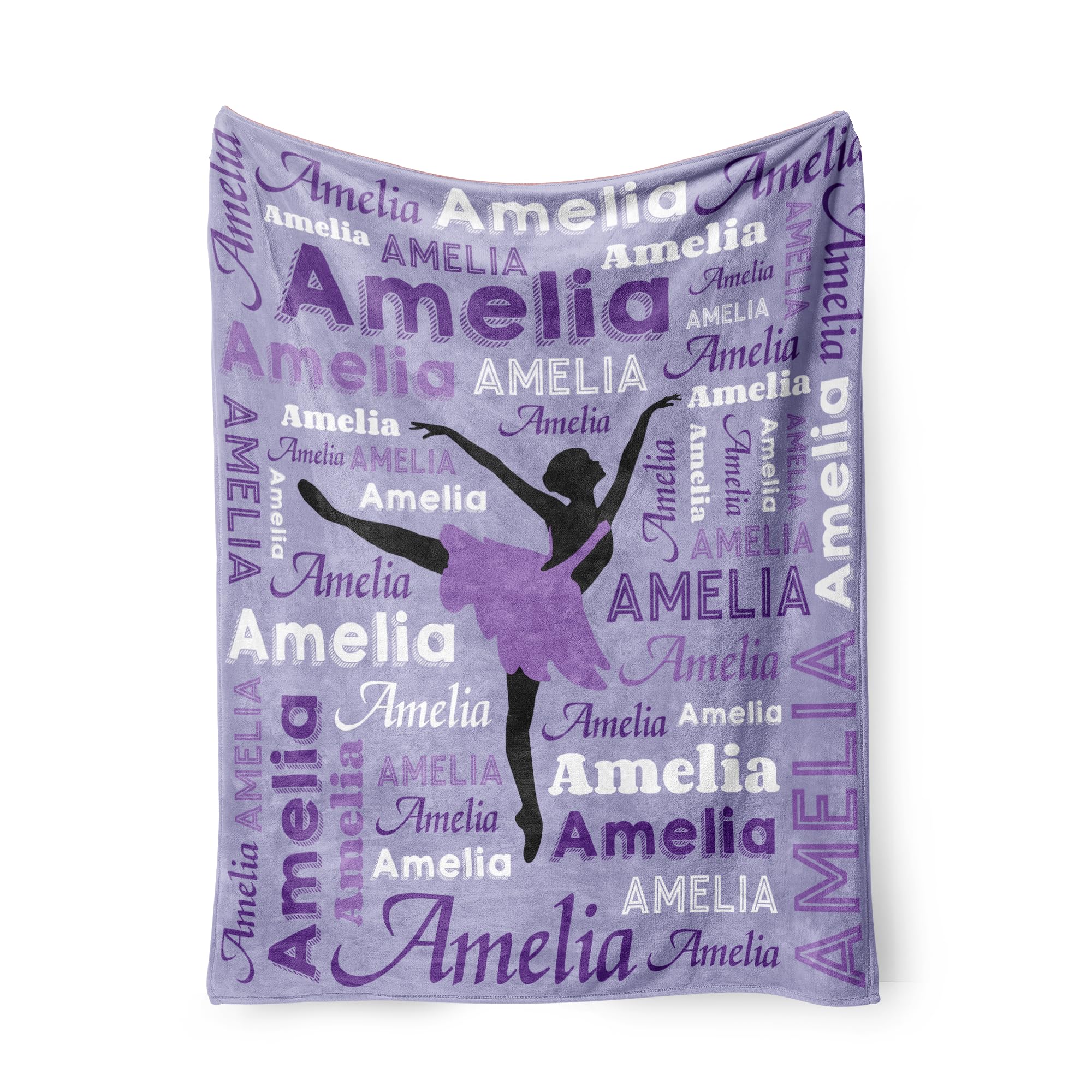 HJKLONE Personalized Dance Blanket with Name, Dance Gifts for Girls, Dance Teachers Dance Team Dance Lovers, Ballet Dance Appreciation Gifts Throw Blankets?30
