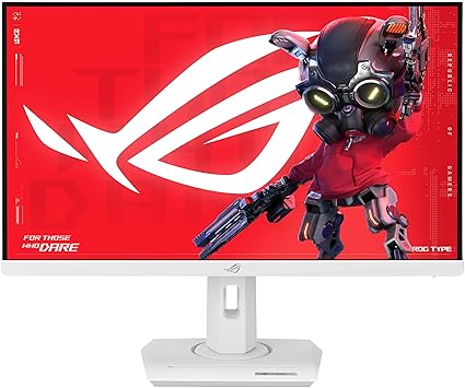 ASUS ROG Strix 27" 1440P USB-C HDR Gaming Monitor XG27ACG-W - White, QHD, 180Hz, 1ms, Fast IPS, DCI-P3 95%, Extreme Low Motion Blur Sync, G-Sync Compatible, Tripod Socket, AI Gaming