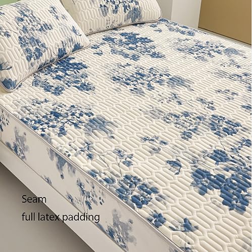 Miniatura 4 de Sábanas bajeras ajustables que absorben la humedad, sábana bajera con estampado de látex fresco grueso de verano, protector de colchón de animé de