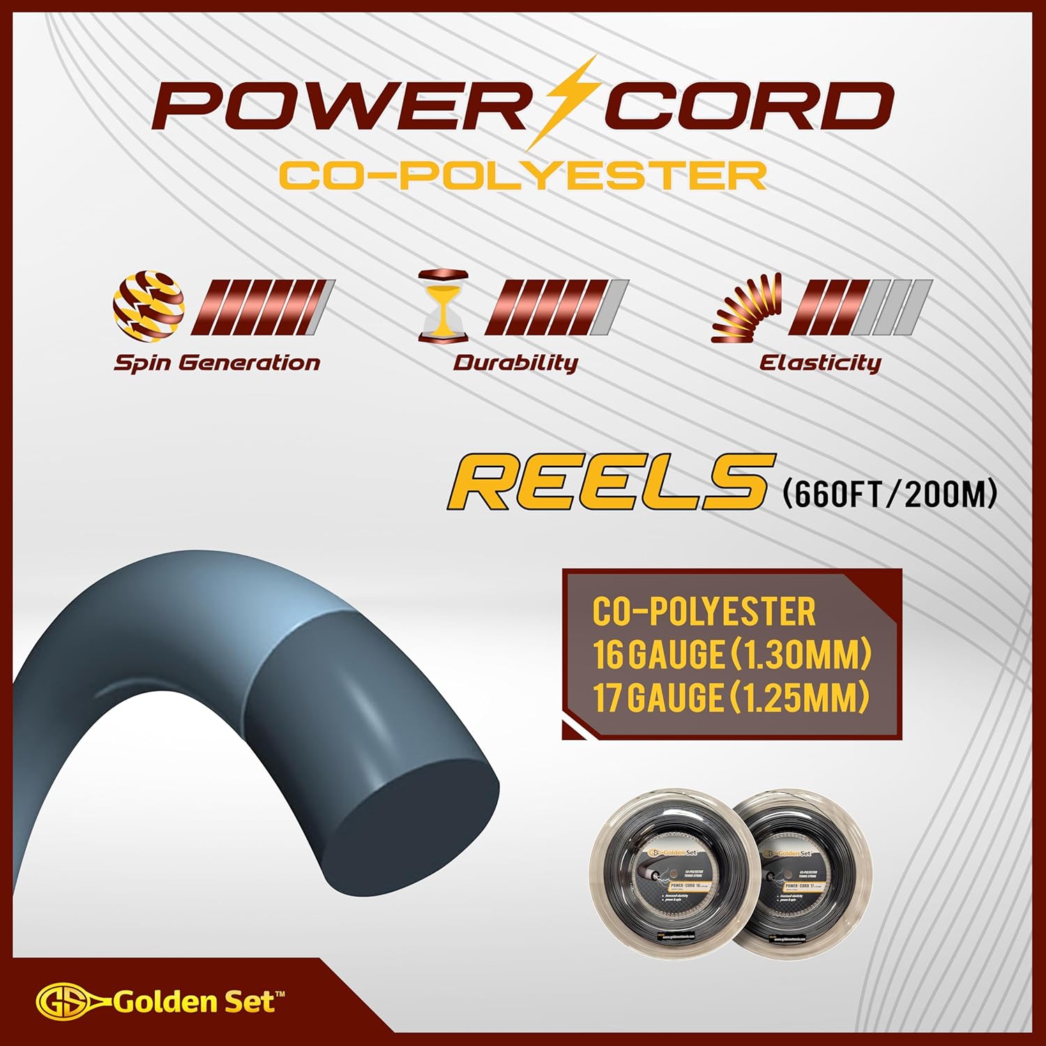 Power Cord Polyester Tennis String