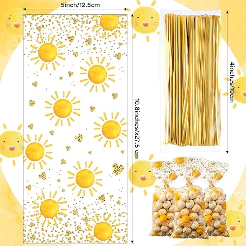 Miniatura 2 de 100 bolsas de dulces bohemias, hippie, boho, bolsas de golosinas, bolsas bohemias para fiesta de sol, con 100 lazos dorados para cumpleaños, boda,