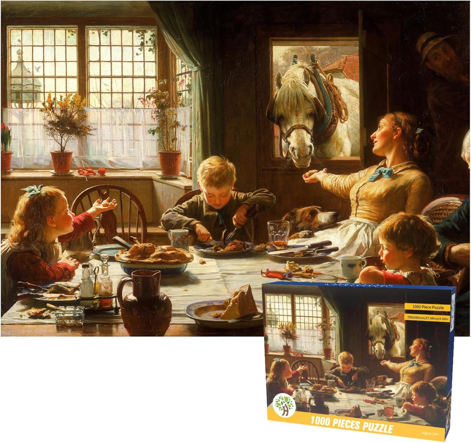 Jigsaw Puzzles 1000 Pieces Puzzles for Adults Art Puzzles Museum Collection Famous Paintings Jigsaw Puzzles, Art Famous Oil Painting Jigsaw Puzzle 1000 Pieces (Marie in The Garden (The Roses))