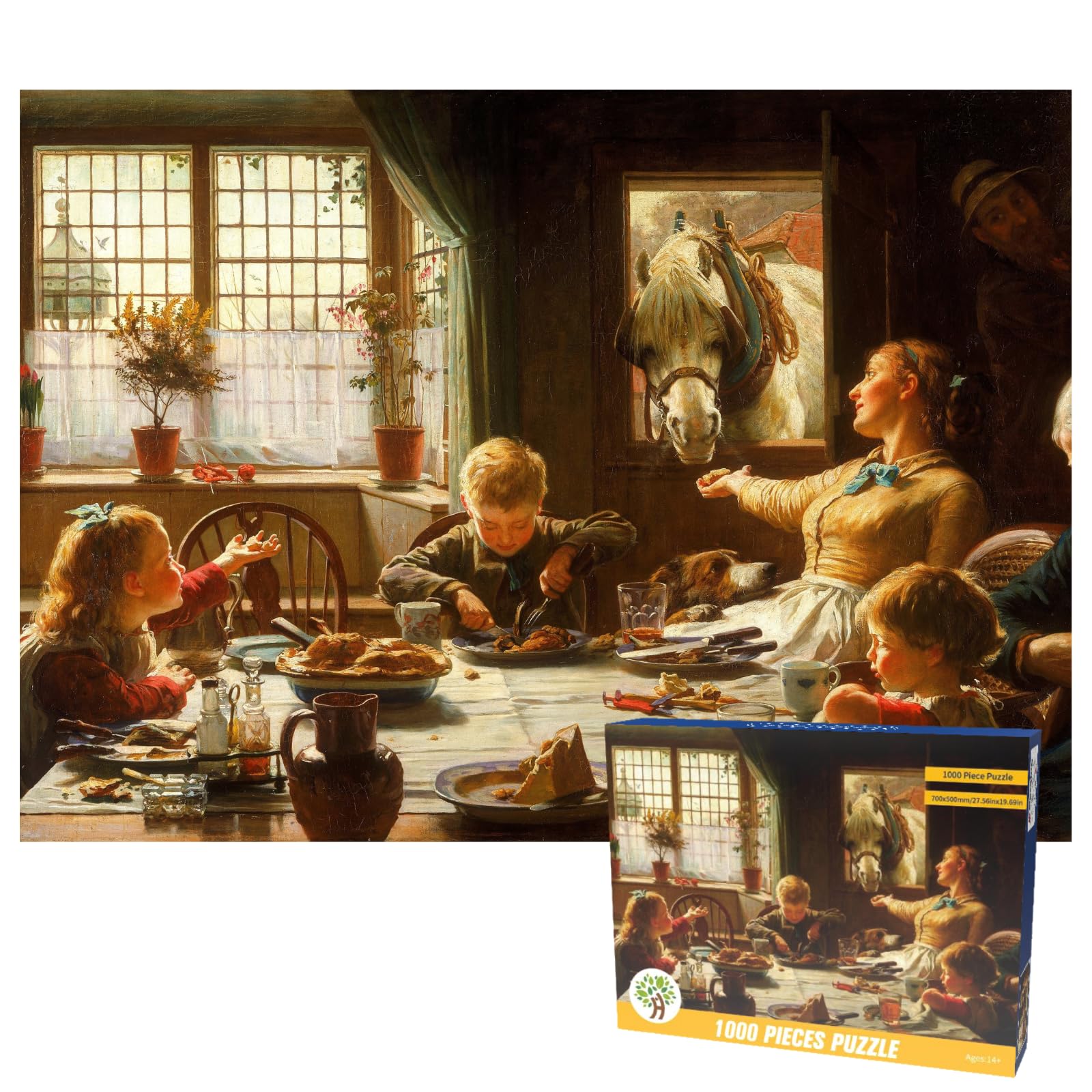 Jigsaw Puzzles 1000 Pieces Puzzles for Adults Art Puzzles Museum Collection Famous Paintings Jigsaw Puzzles, Art Famous Oil Painting Jigsaw Puzzle 1000 Pieces (One of The Family) — image 1