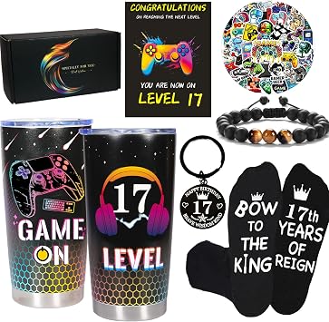 Carselage 17 Year Old Boy Gifts, 17th Birthday Gifts Decorations for Son