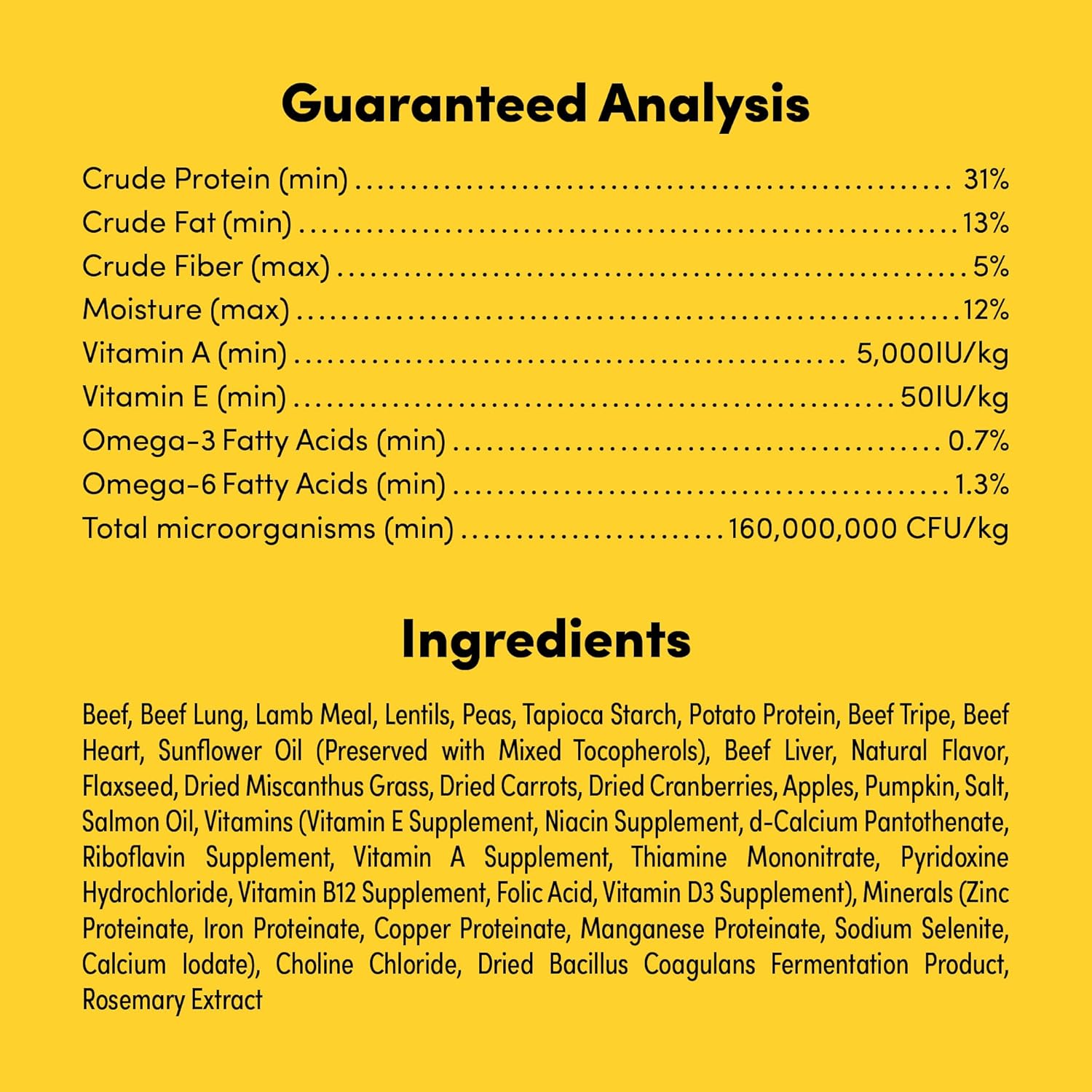 RawMix25 Beef Organs Dog Food, 25% Freeze-Dried Raw, High Protein, Grain-Free Kibble, Complete and Balanced, 2lb