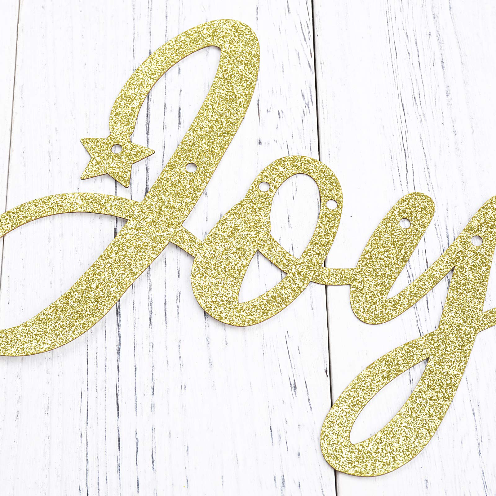 Bannière Joyeux Anniversaire Pailletée - Guirlande Lettres Dorées + Cœur - 3,6m - Déco Fête Anniversaire