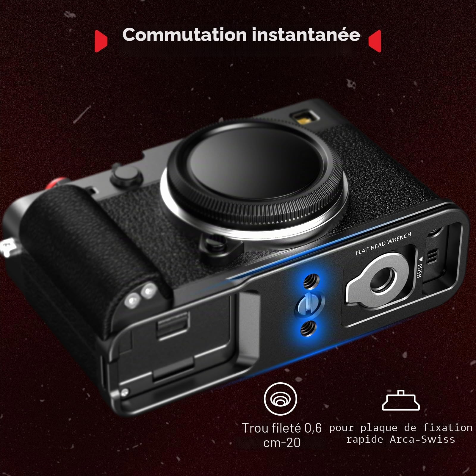 SMALLRIG X-E5 Poignée en L pour FUJIFILM, Plaque pour Arca - 5448